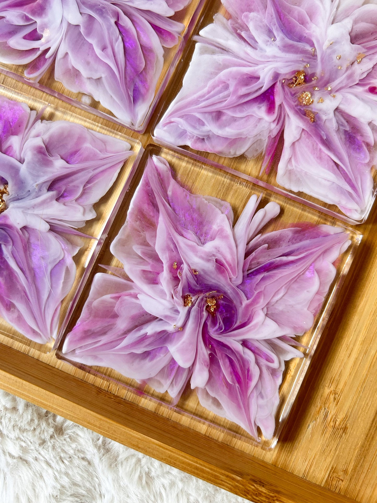 Pink and Purple Bloom Coasters