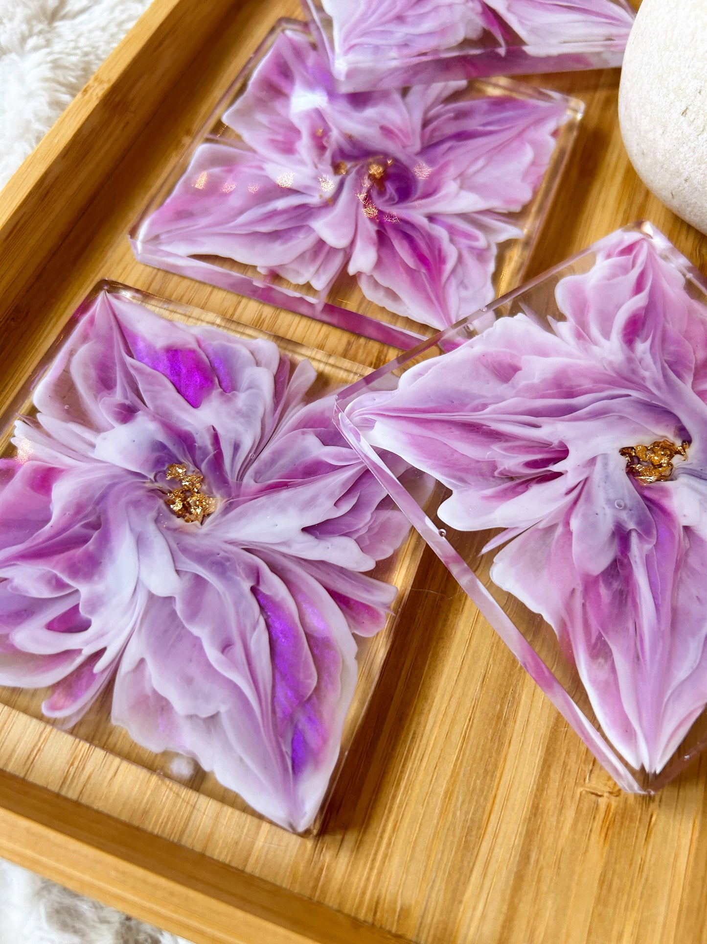 Pink and Purple Bloom Coasters