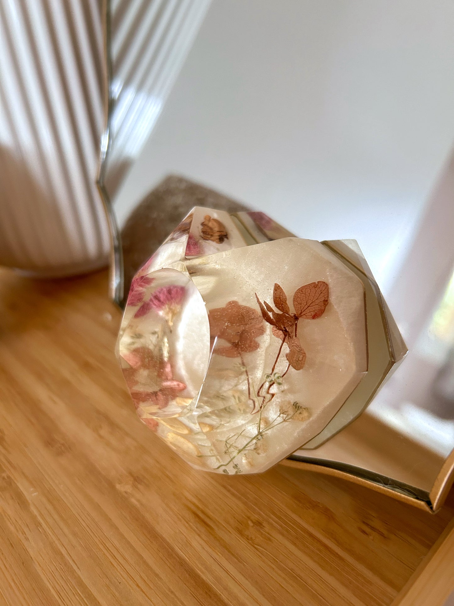 Diamond Resin Heart Ring and Candle Holder