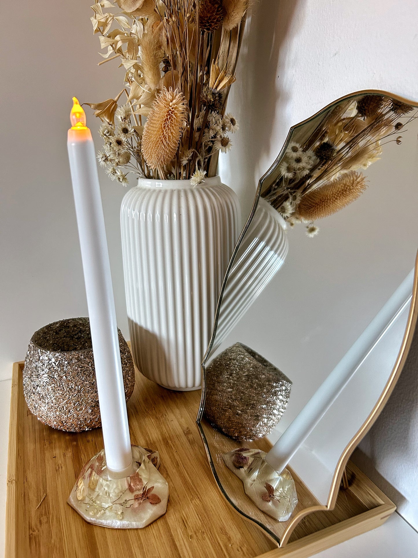 Diamond Resin Heart Ring and Candle Holder