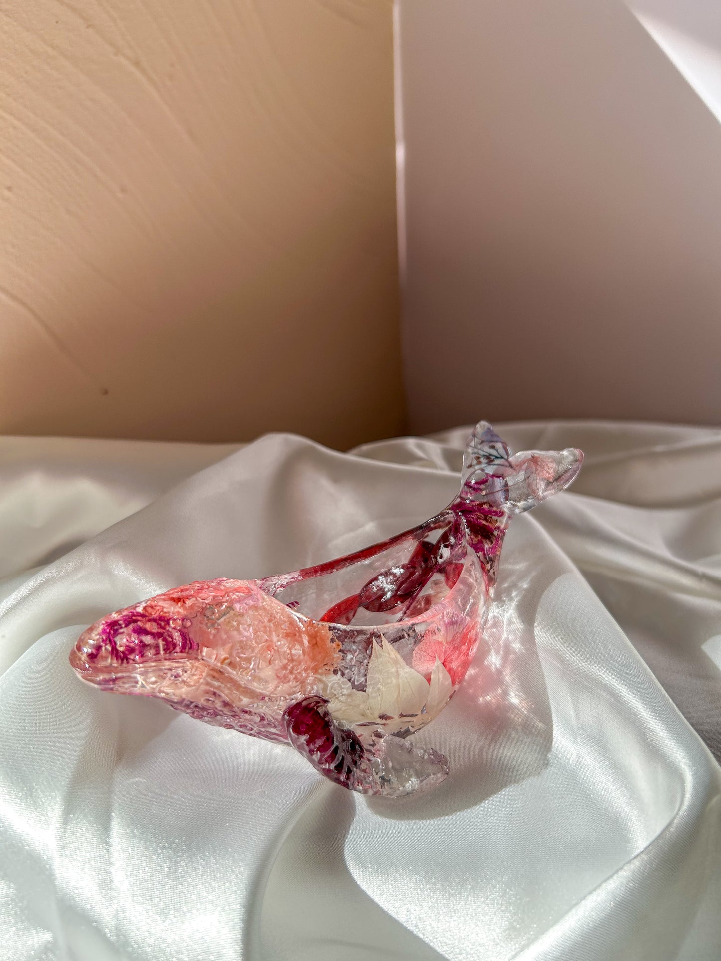 Pink Whale Floral Ring Dish