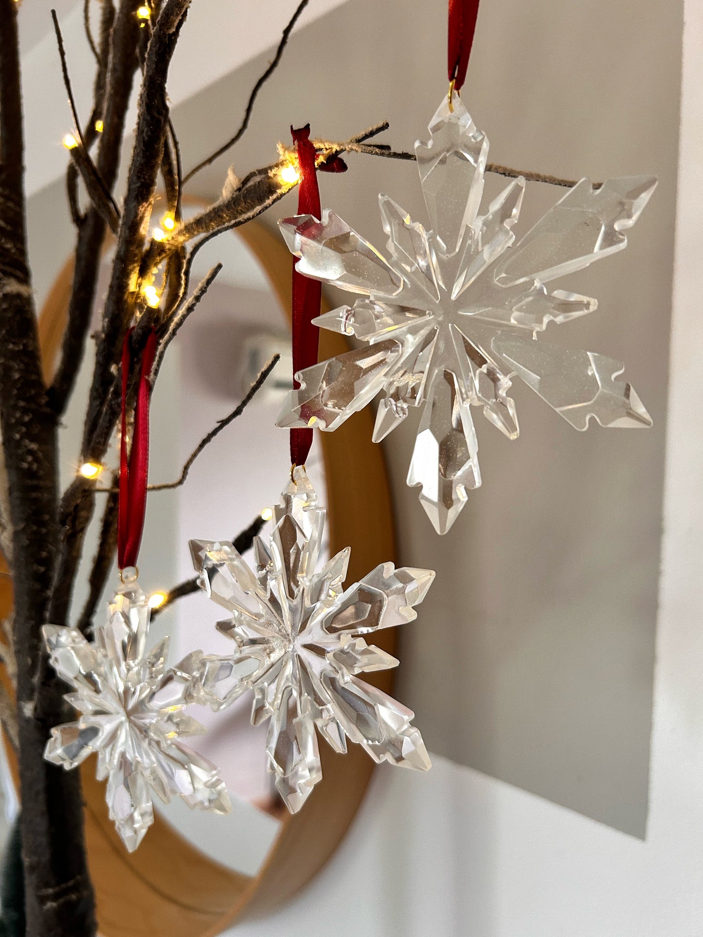 Handmade Resin Crystal Christmas Tree Ornament Set