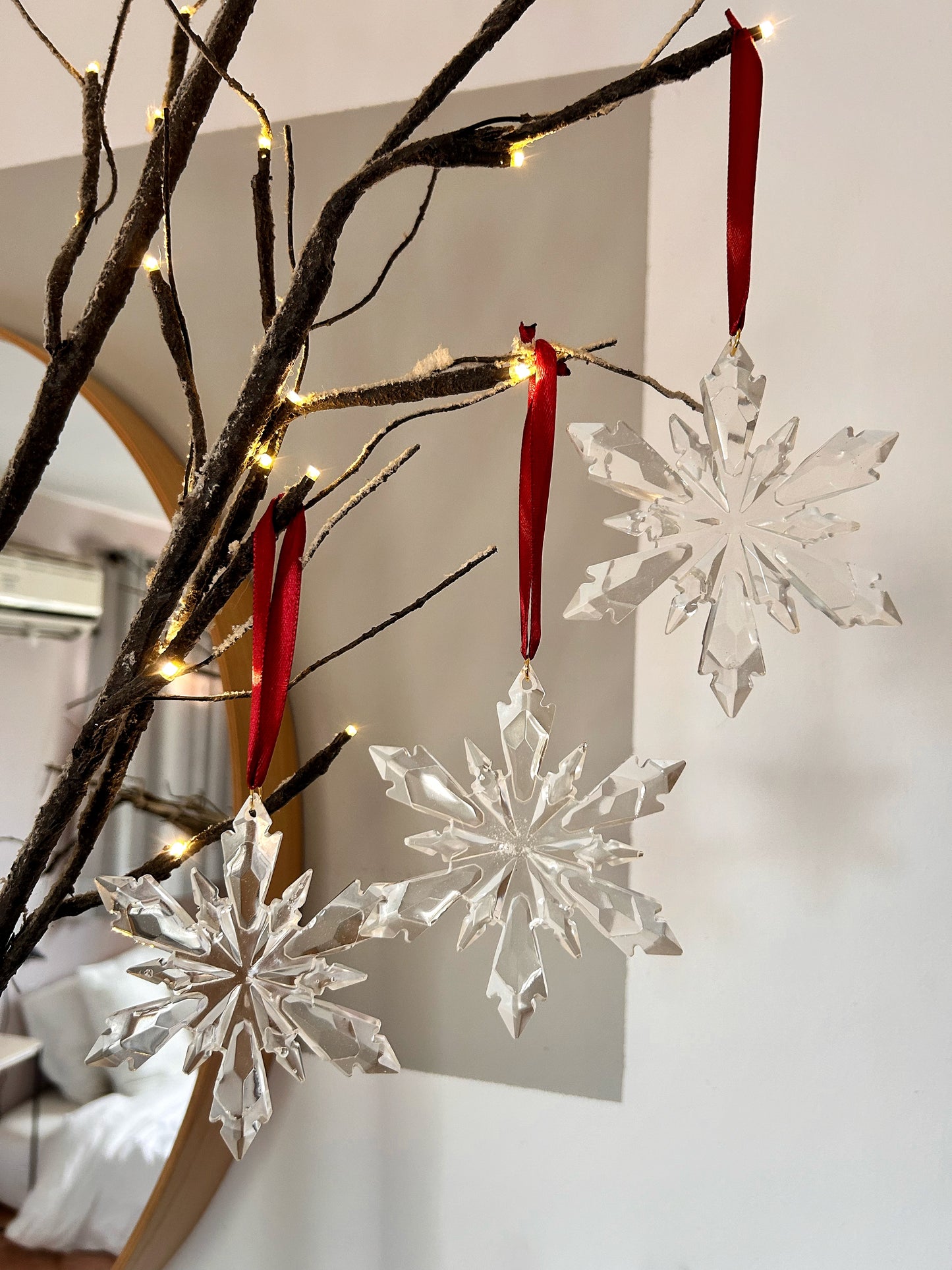 Handmade Resin Crystal Christmas Tree Ornament Set