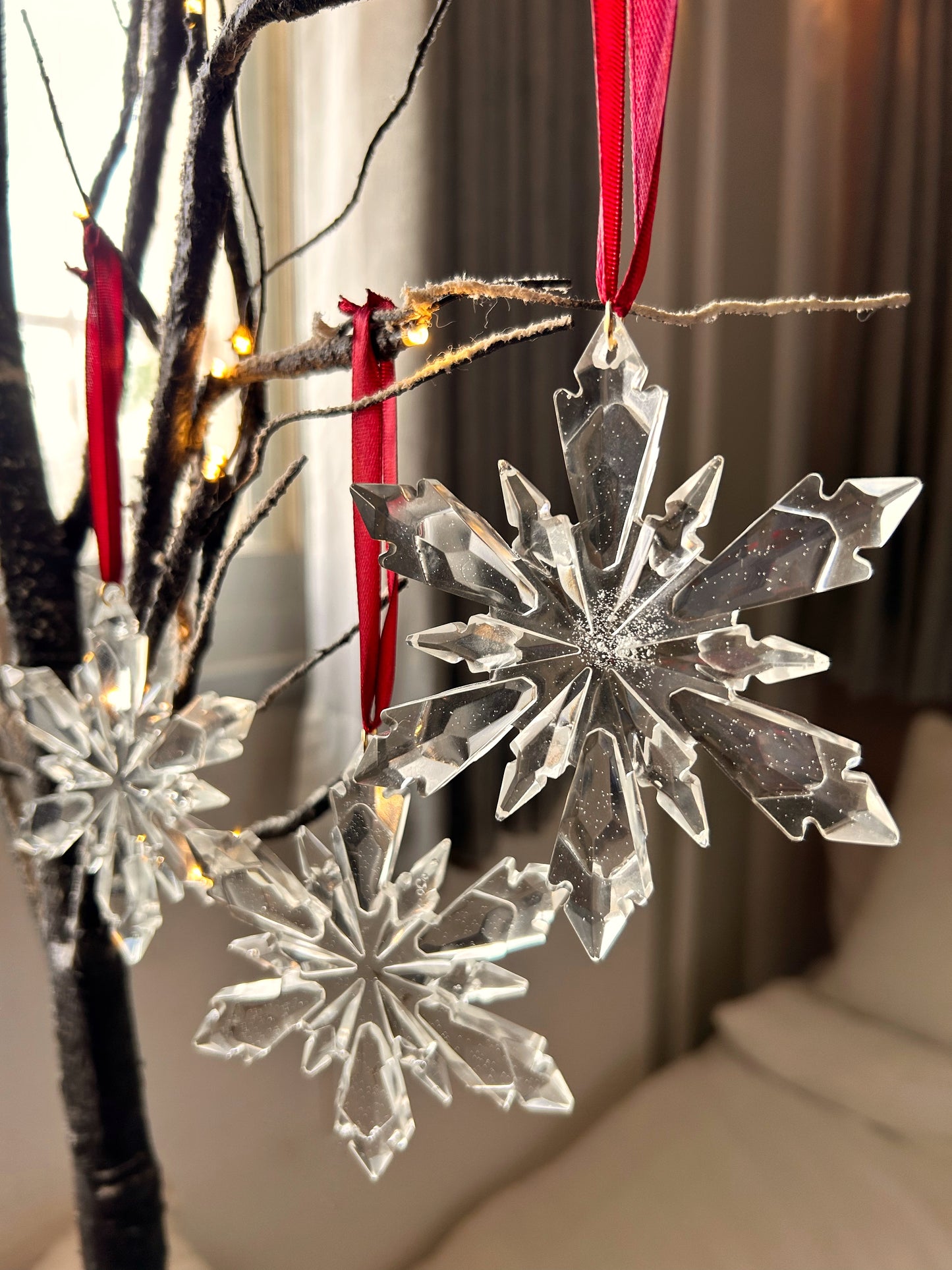 Handmade Resin Crystal Christmas Tree Ornament Set