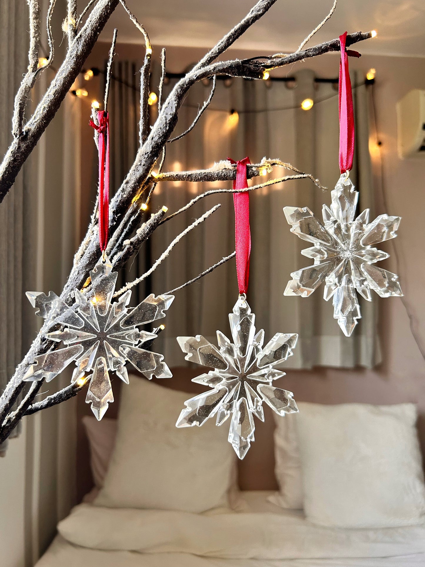 Handmade Resin Crystal Christmas Tree Ornament Set