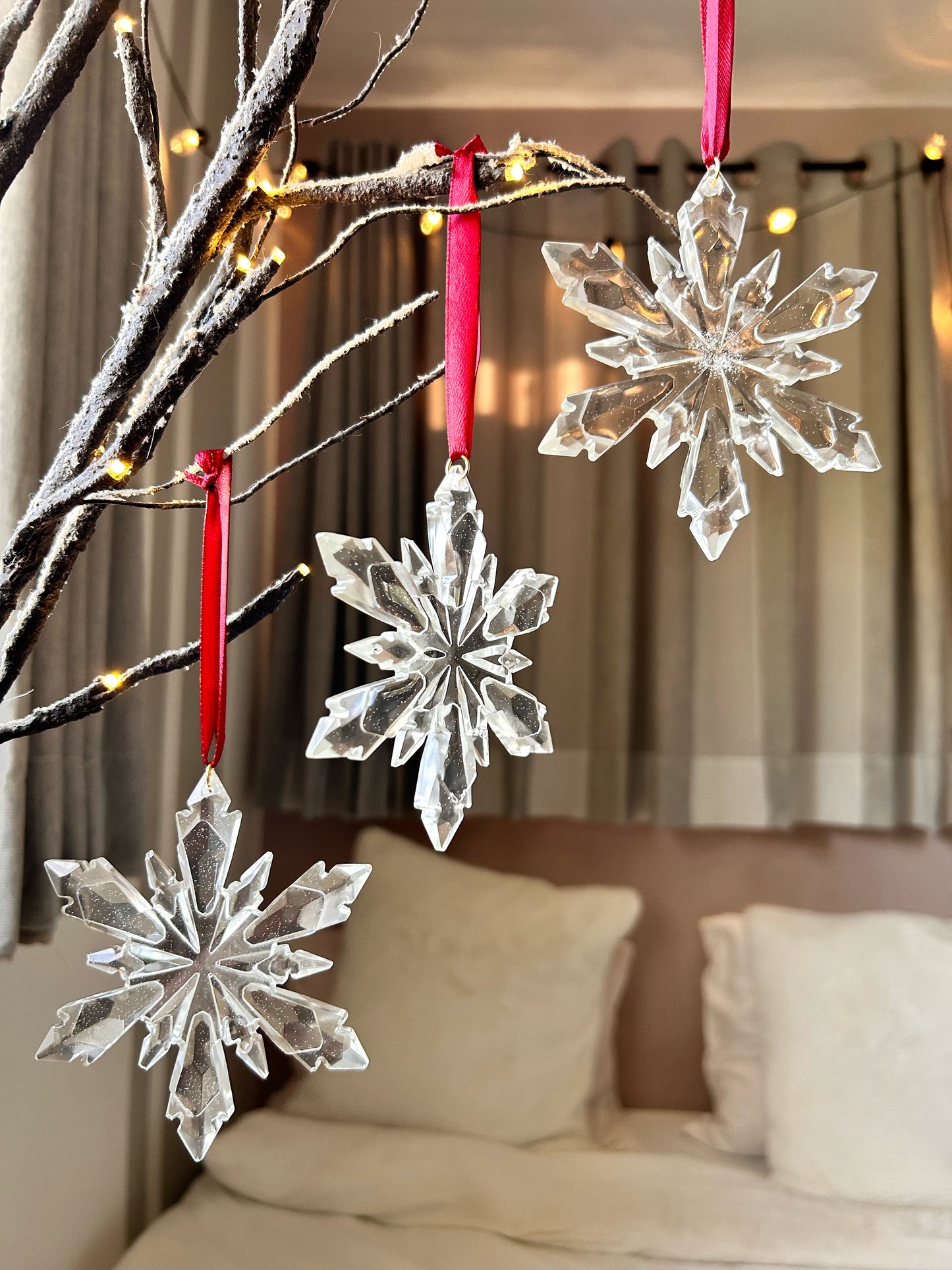 Handmade Resin Crystal Christmas Tree Ornament Set