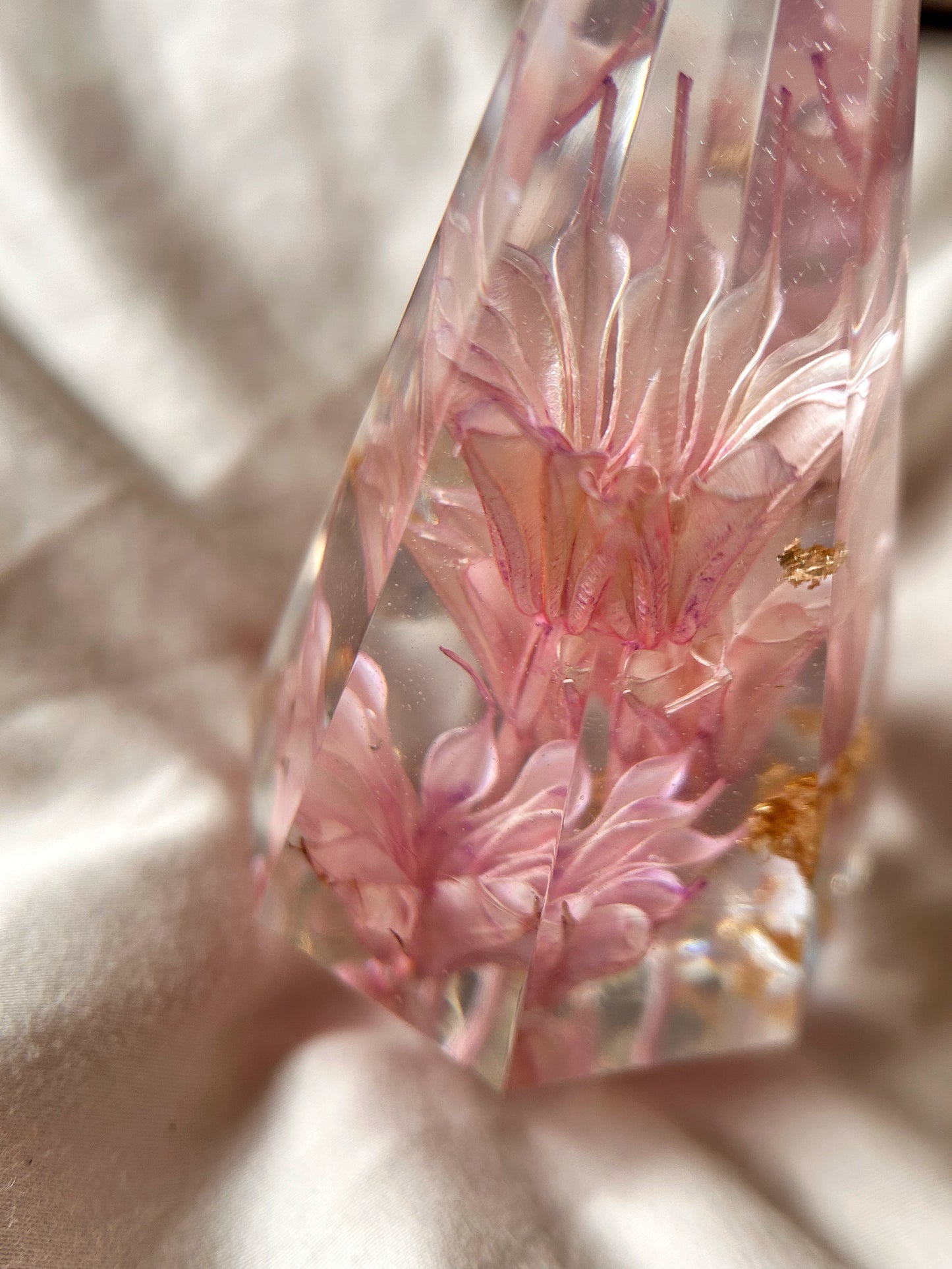 Pink and Gold Crystal Ring Tree
