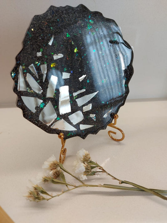 Coaster set of 4 coasters large round serving cup holder new housewarming wedding engagement new home decor gift cup bottom drink holder