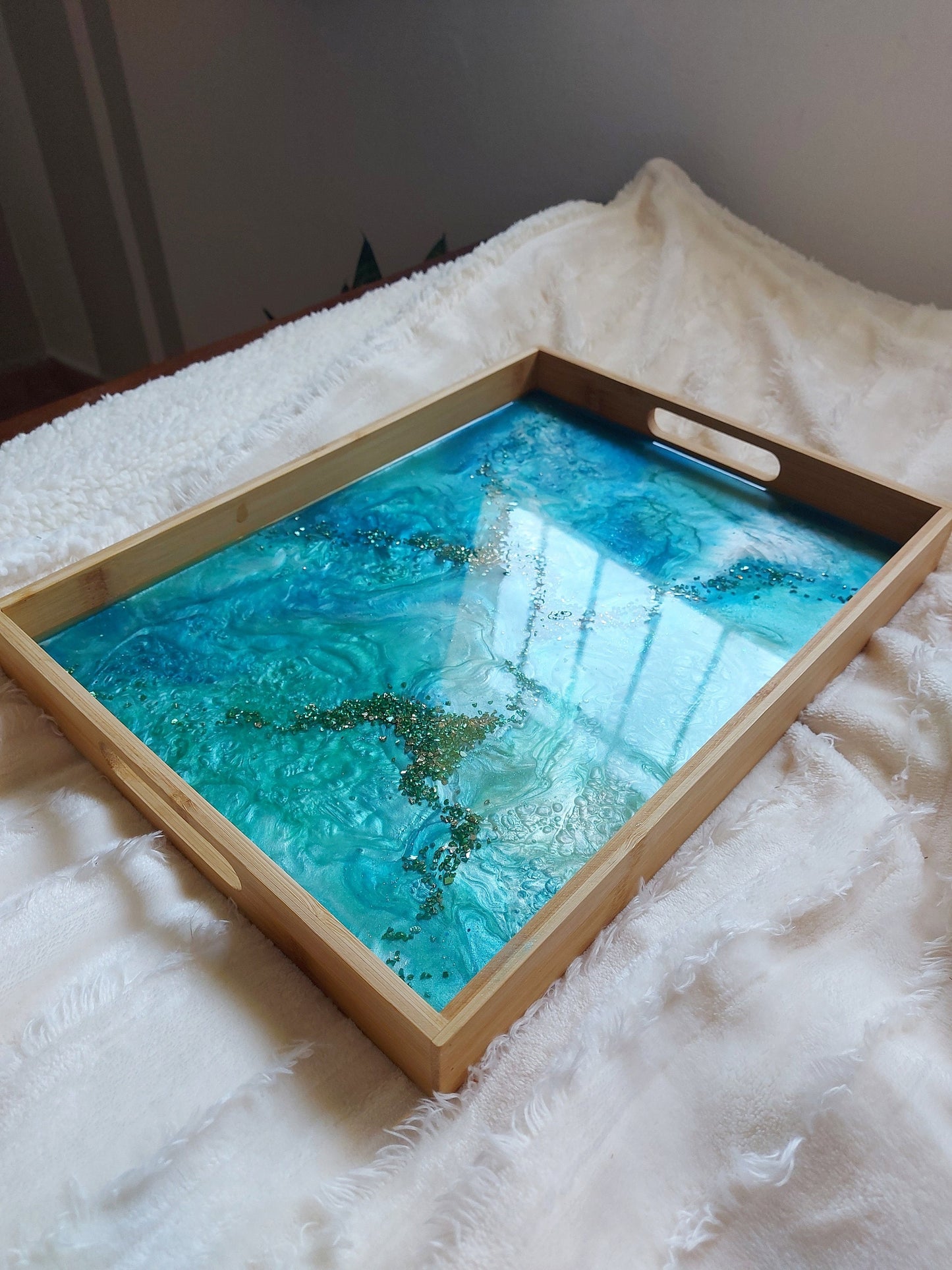 Tray serving tray gift idea for new house, housewarming gift idea for her, wedding gift engagement gift for home, gift for mom gift for wife