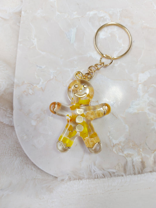 Keychain key holder key ring decor keys decoration bag accessory gift idea for her Christmas present stocking idea keychains gingerbread man