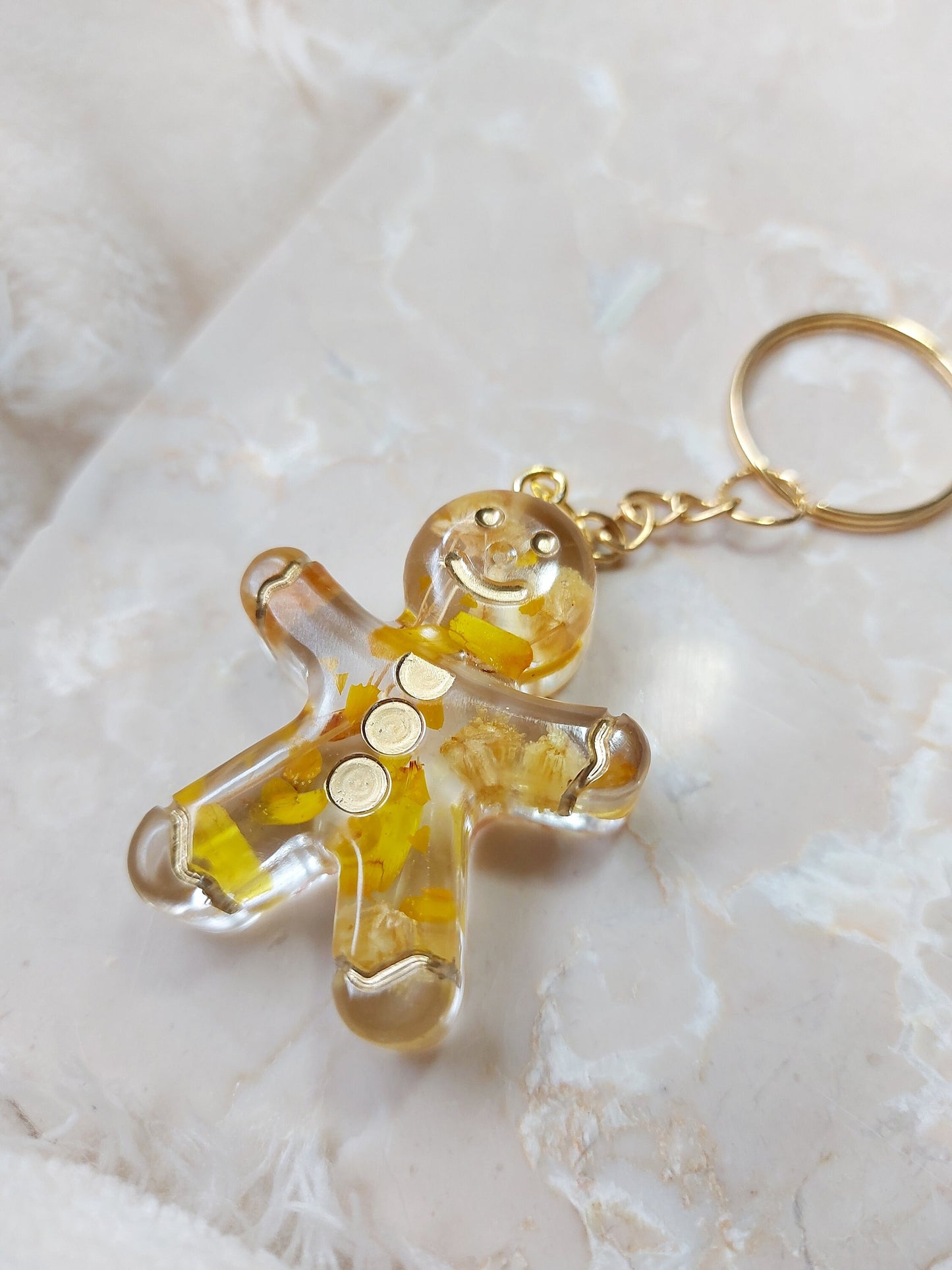 Keychain key holder key ring decor keys decoration bag accessory gift idea for her Christmas present stocking idea keychains gingerbread man