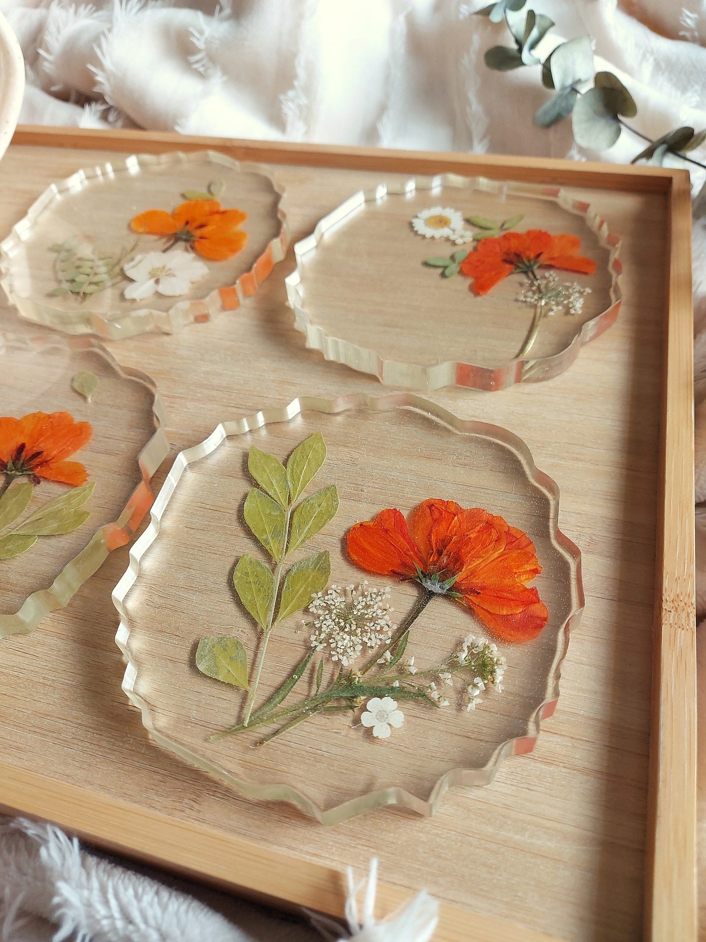 Ensemble de sous-verres de 4 sous-verres grand porte-gobelet de service rond nouveau porte-gobelet de mariage de pendaison de crémaillère nouveau décor à la maison porte-gobelet de fond de tasse de cadeau
