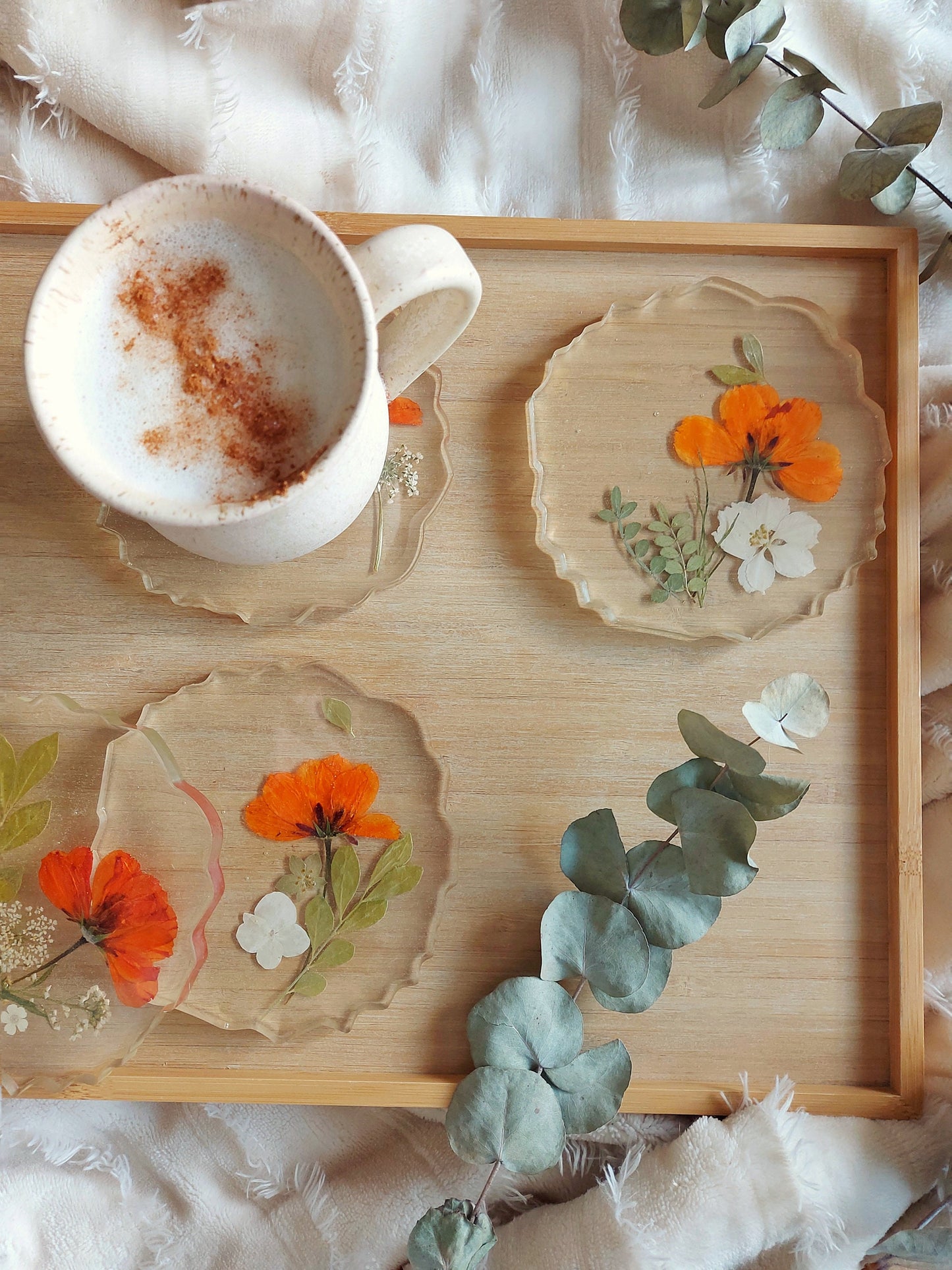 Ensemble de sous-verres de 4 sous-verres grand porte-gobelet de service rond nouveau porte-gobelet de mariage de pendaison de crémaillère nouveau décor à la maison porte-gobelet de fond de tasse de cadeau