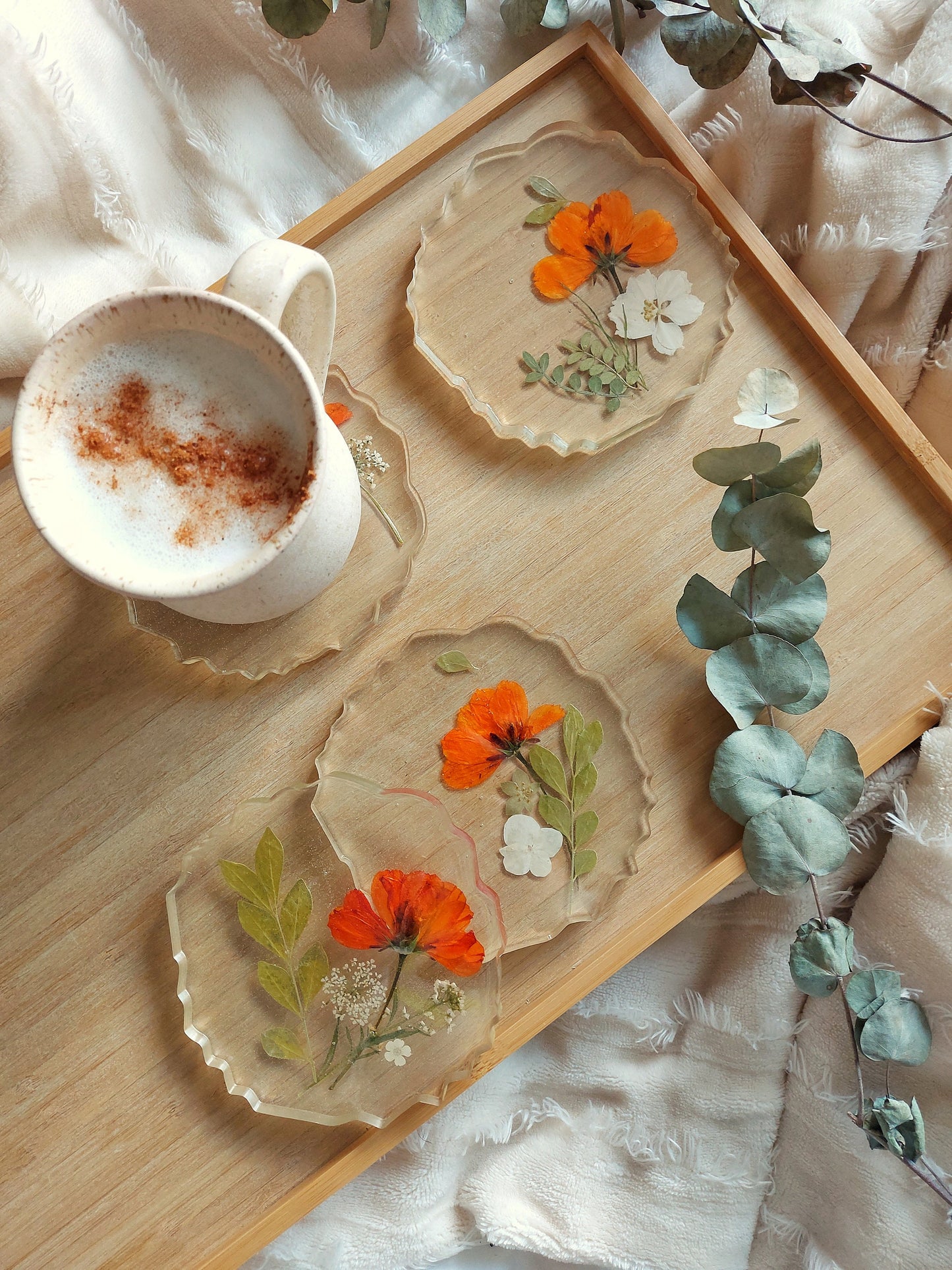 Ensemble de sous-verres de 4 sous-verres grand porte-gobelet de service rond nouveau porte-gobelet de mariage de pendaison de crémaillère nouveau décor à la maison porte-gobelet de fond de tasse de cadeau