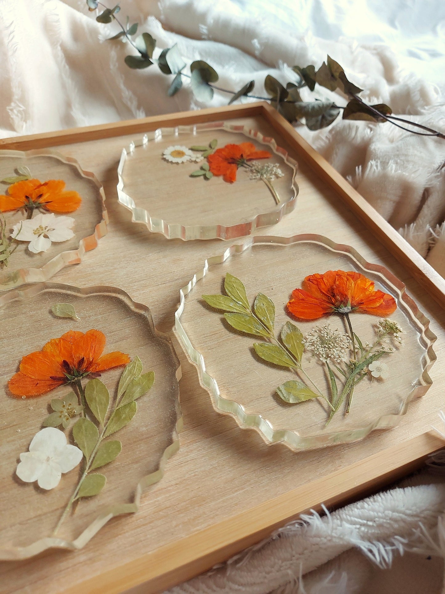 Ensemble de sous-verres de 4 sous-verres grand porte-gobelet de service rond nouveau porte-gobelet de mariage de pendaison de crémaillère nouveau décor à la maison porte-gobelet de fond de tasse de cadeau