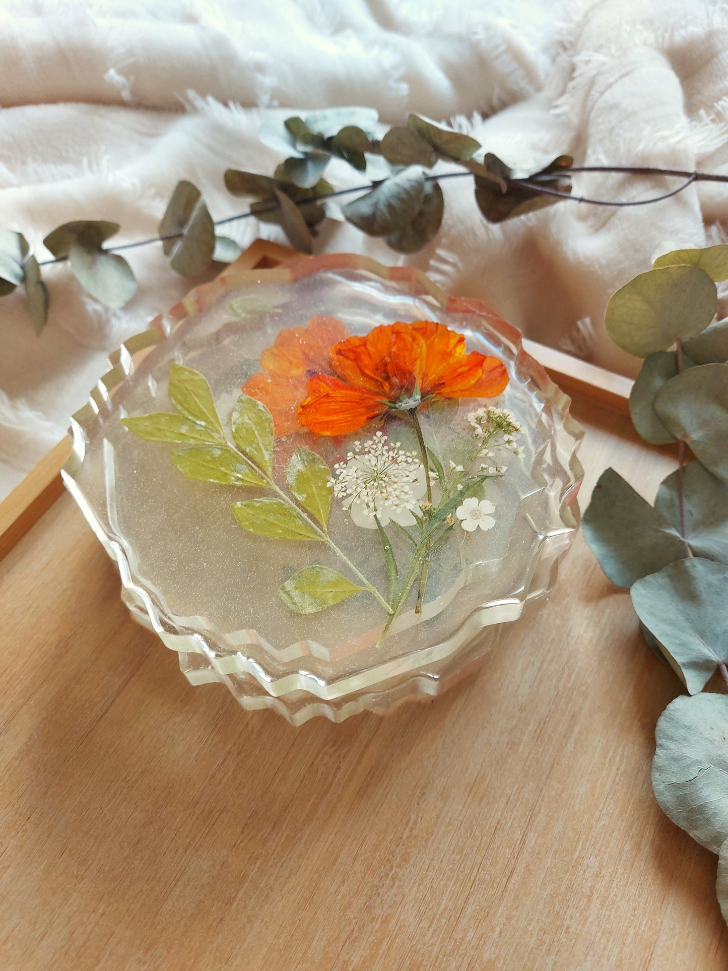 Ensemble de sous-verres de 4 sous-verres grand porte-gobelet de service rond nouveau porte-gobelet de mariage de pendaison de crémaillère nouveau décor à la maison porte-gobelet de fond de tasse de cadeau