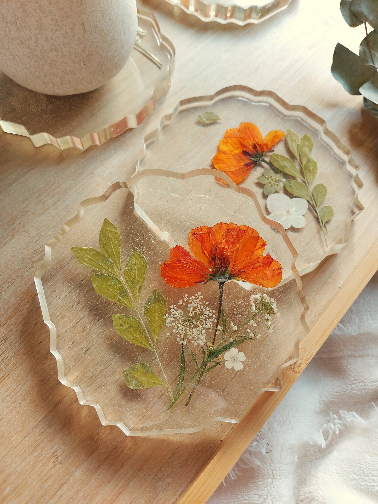 Ensemble de sous-verres de 4 sous-verres grand porte-gobelet de service rond nouveau porte-gobelet de mariage de pendaison de crémaillère nouveau décor à la maison porte-gobelet de fond de tasse de cadeau