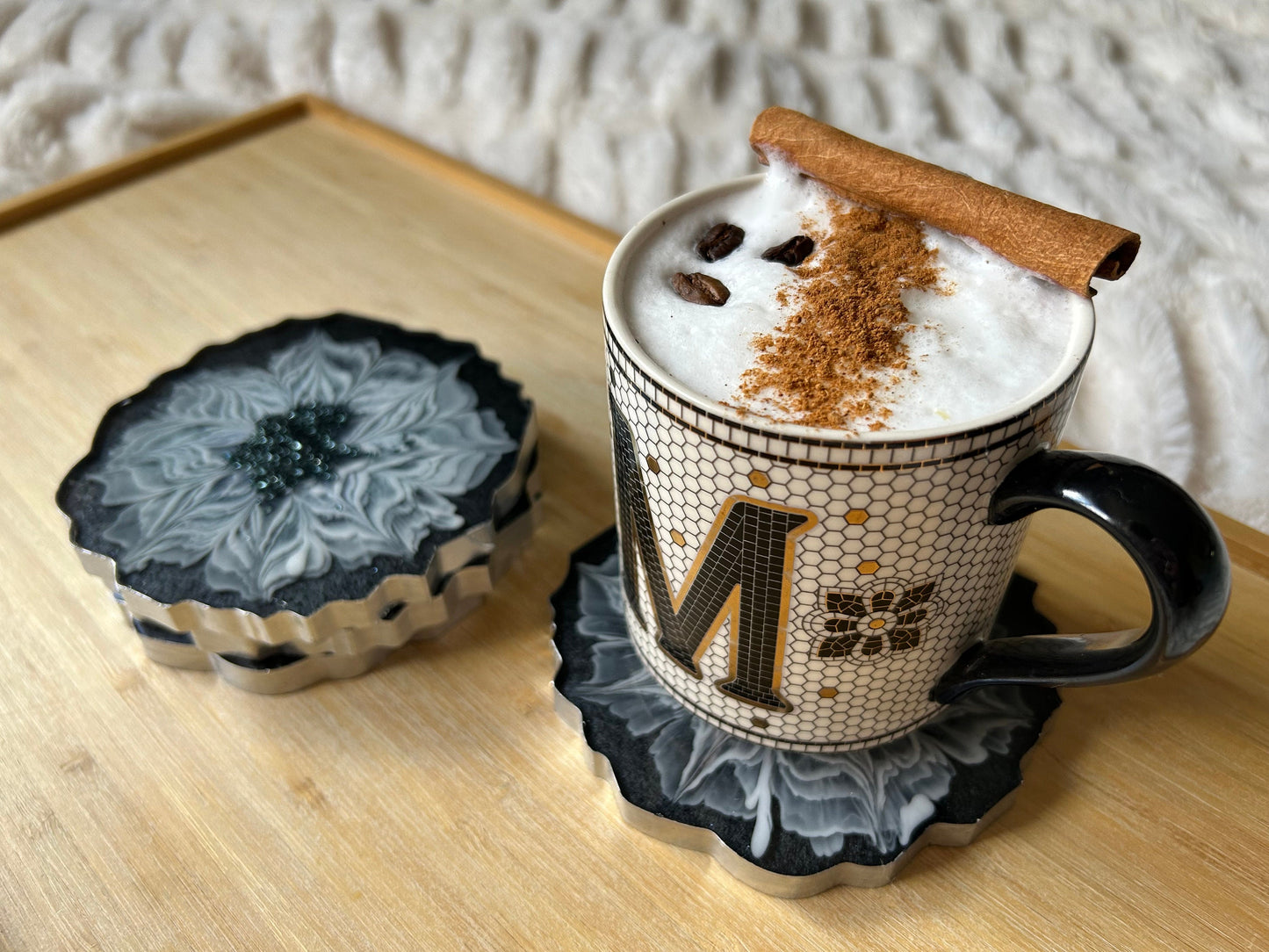 Coaster set of 4 coasters cup holder bottom new home decor housewarming gift idea gift for wedding engagement house decoration gift for her