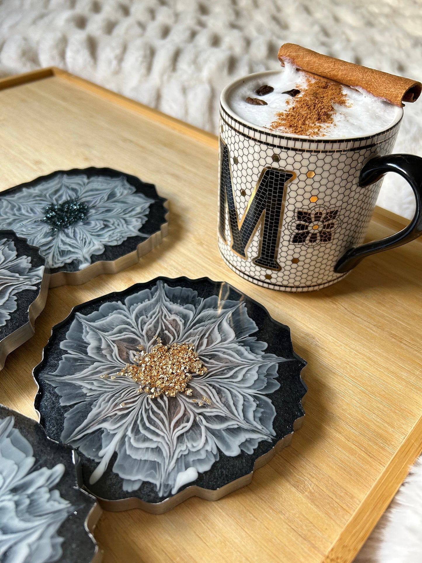 Coaster set of 4 coasters cup holder bottom new home decor housewarming gift idea gift for wedding engagement house decoration gift for her