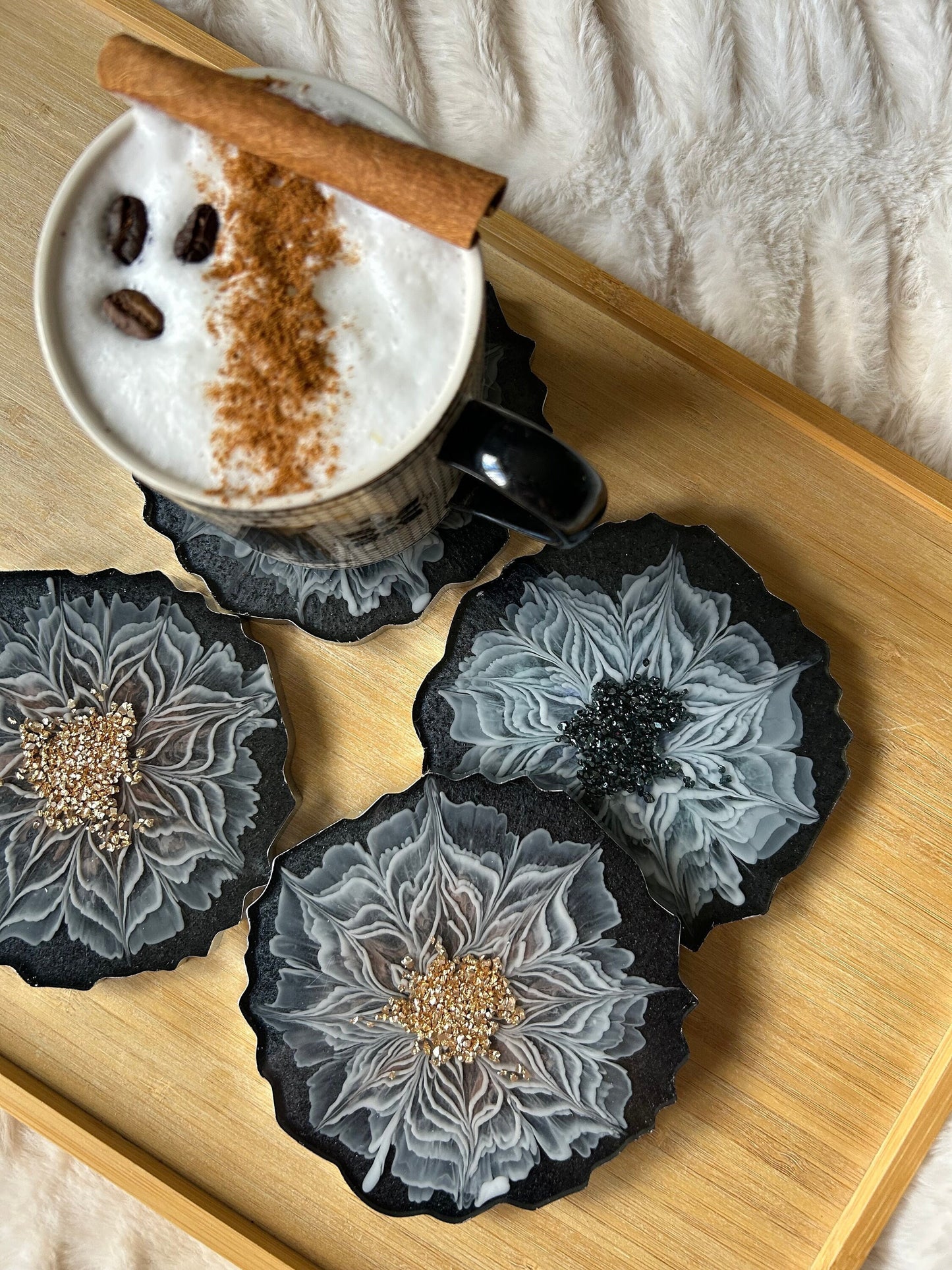Coaster set of 4 coasters cup holder bottom new home decor housewarming gift idea gift for wedding engagement house decoration gift for her