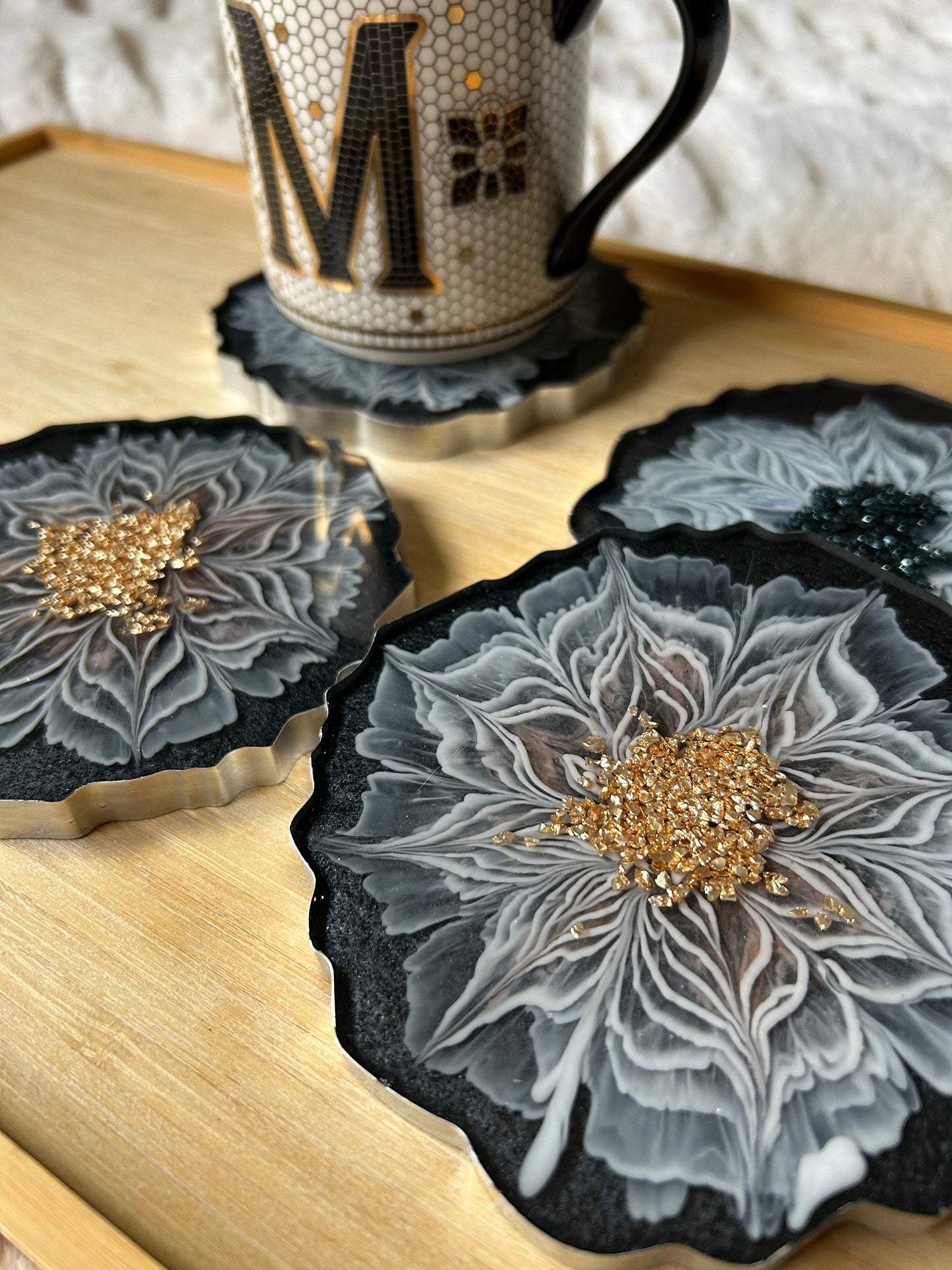 Coaster set of 4 coasters cup holder bottom new home decor housewarming gift idea gift for wedding engagement house decoration gift for her
