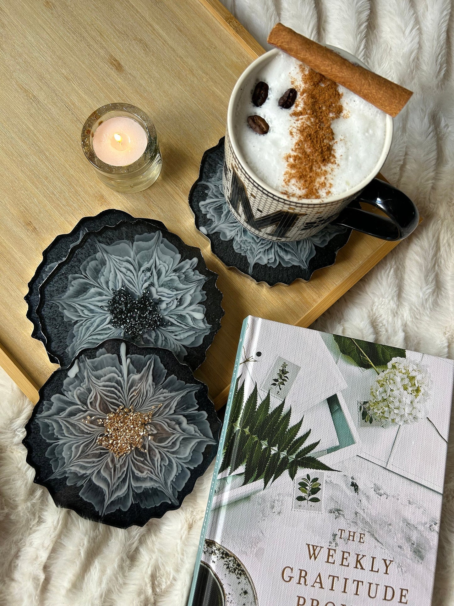 Coaster set of 4 coasters cup holder bottom new home decor housewarming gift idea gift for wedding engagement house decoration gift for her