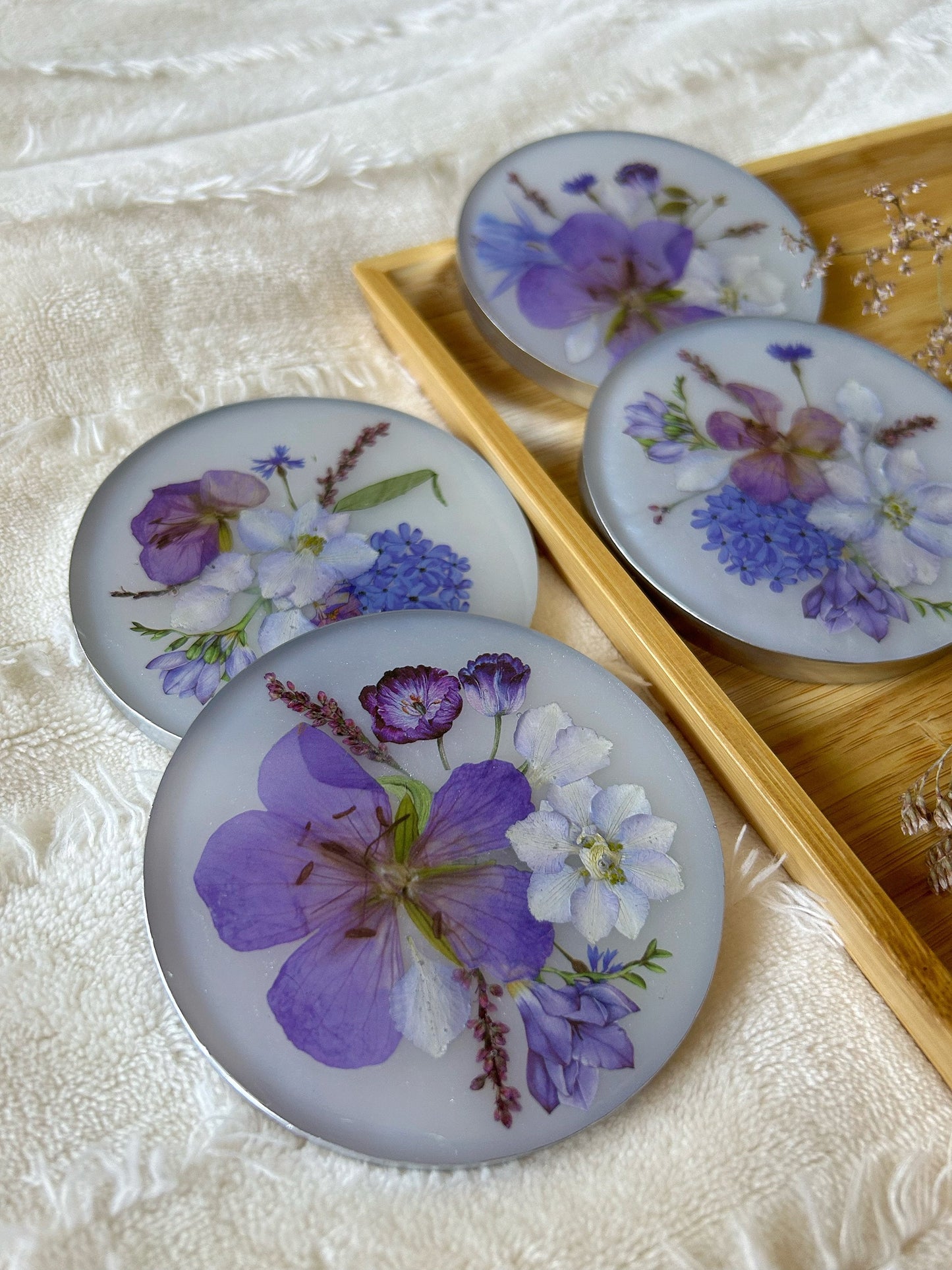 Coaster set of 4 coasters large round serving cup holder new housewarming wedding engagement new home decor gift cup bottom drink holder