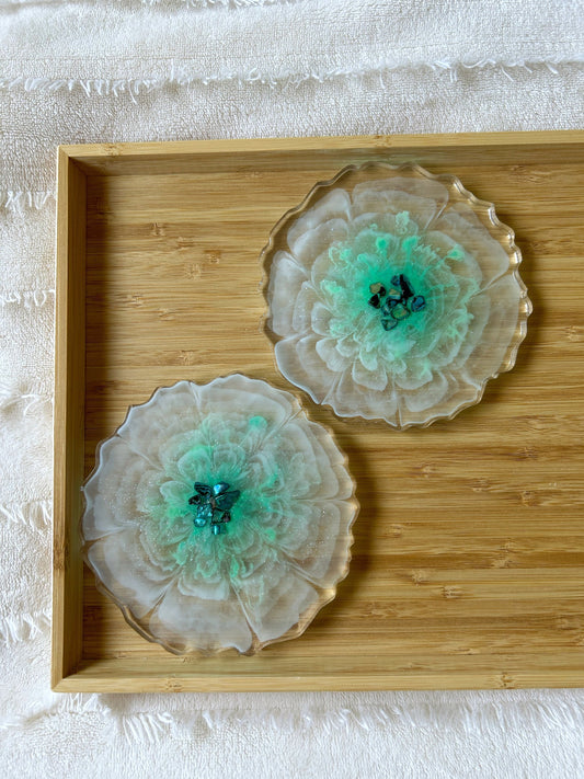 Coaster set of 2 coasters large round serving cup holder new housewarming wedding engagement new home decor gift cup bottom drink holder