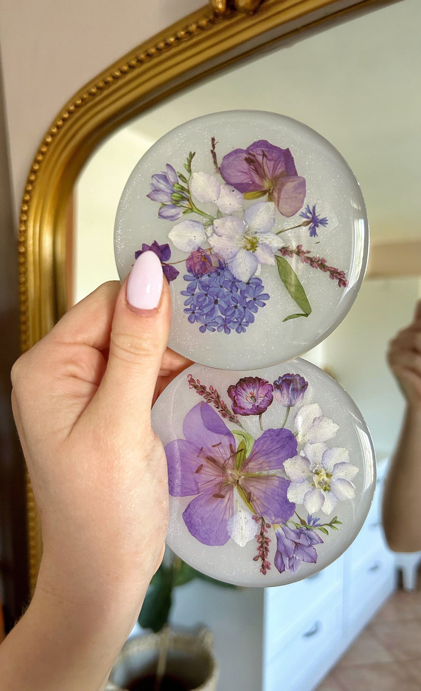 Coaster set of 4 coasters large round serving cup holder new housewarming wedding engagement new home decor gift cup bottom drink holder
