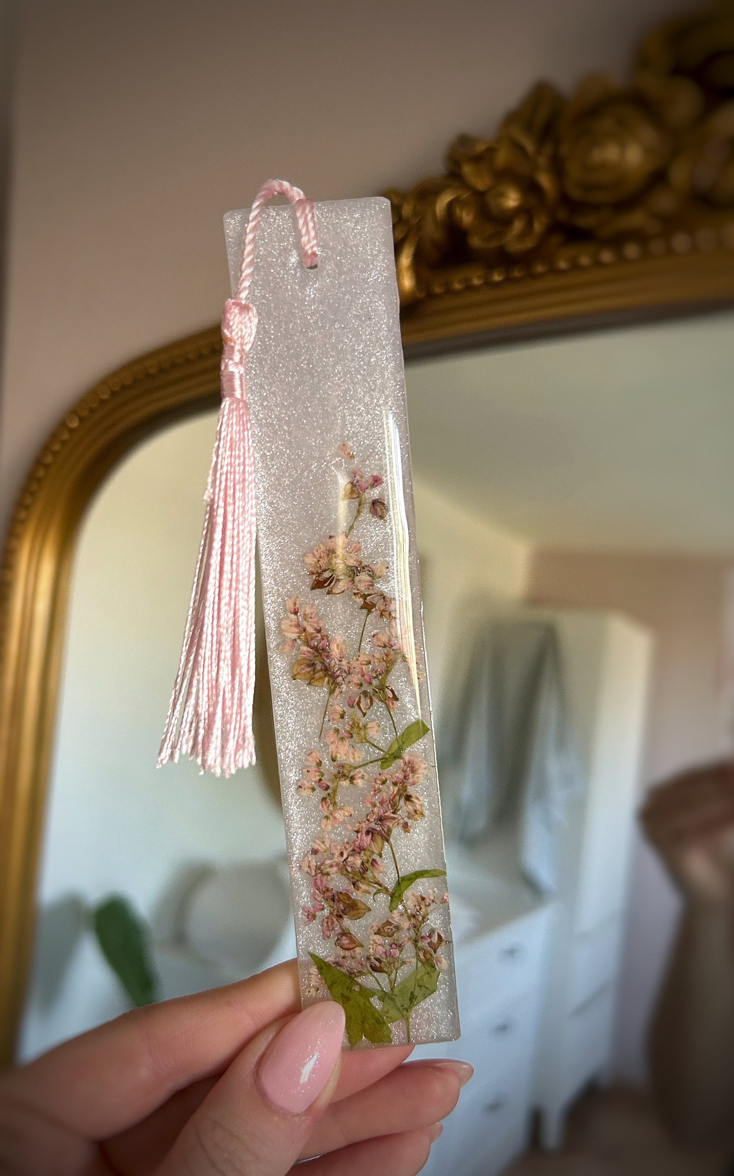 Handmade Pink Floral Bookmark
