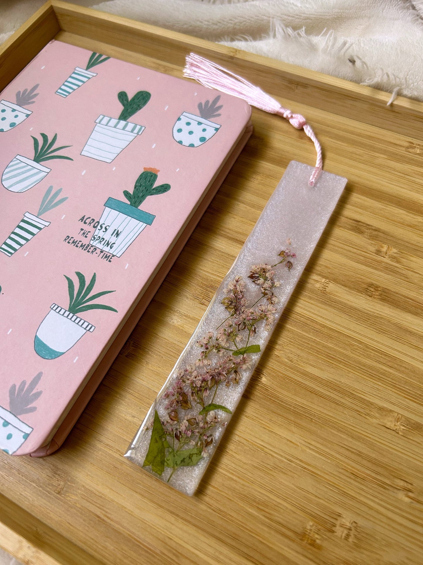 Handmade Pink Floral Bookmark