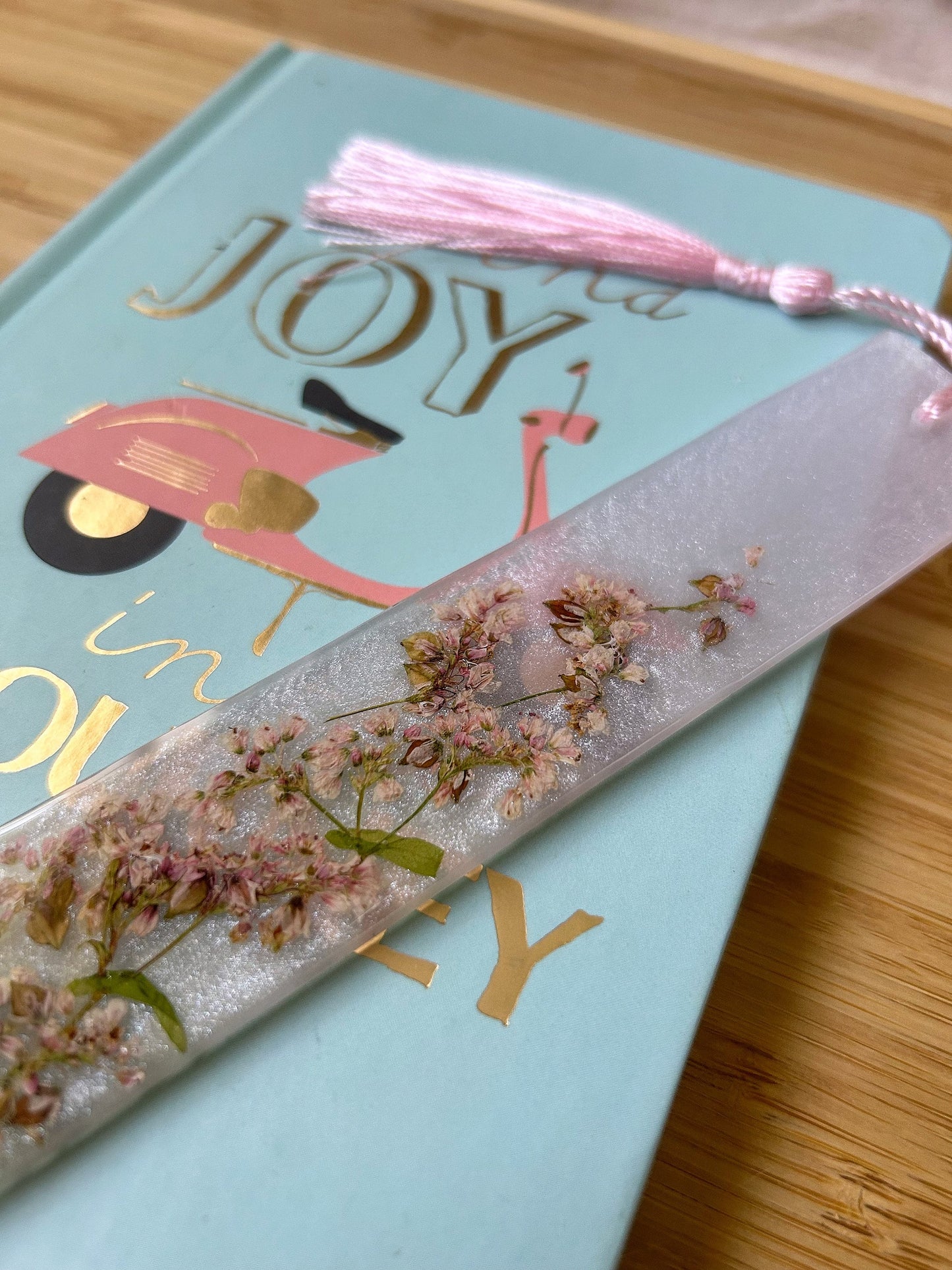 Handmade Pink Floral Bookmark