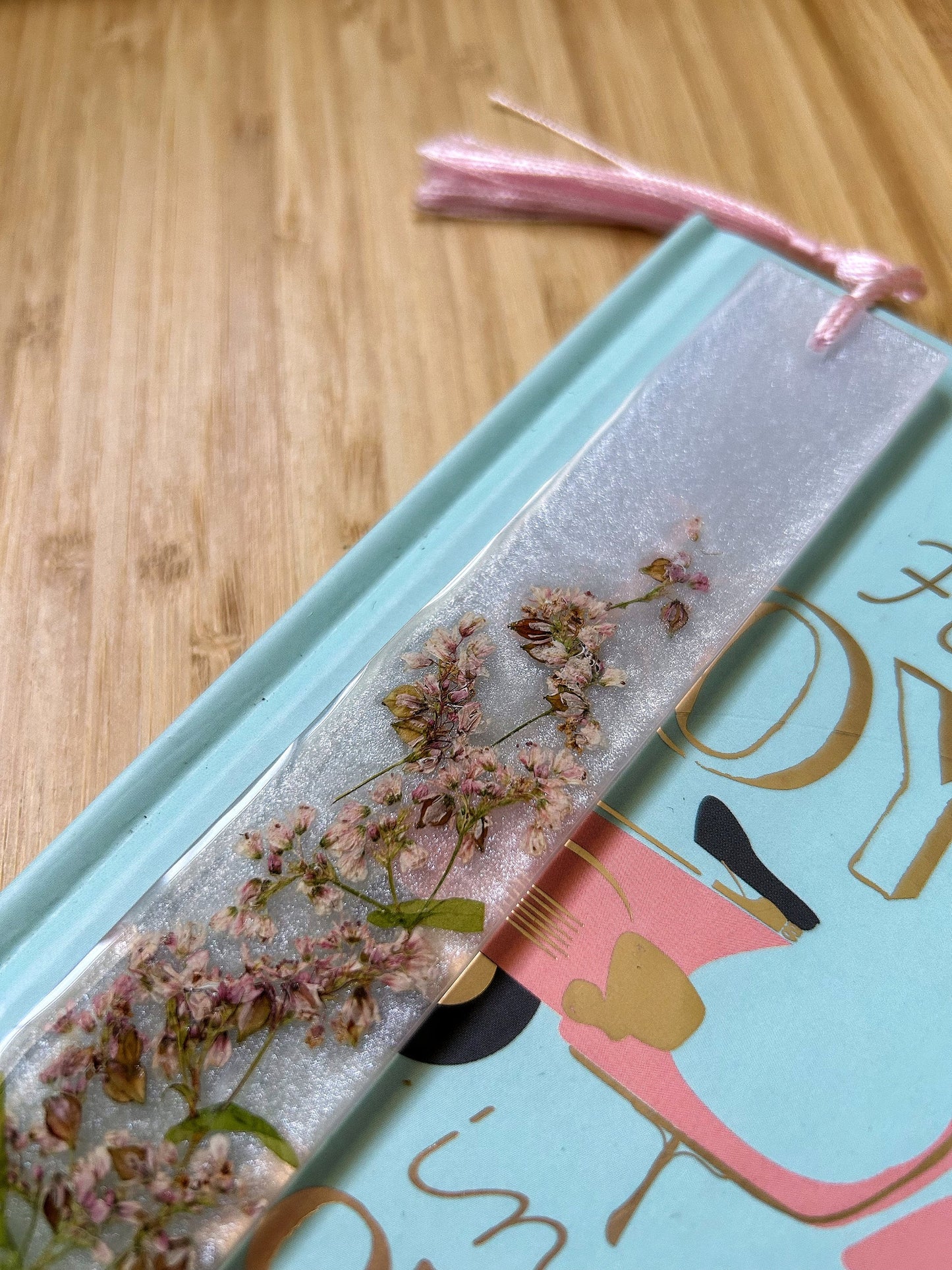 Handmade Pink Floral Bookmark
