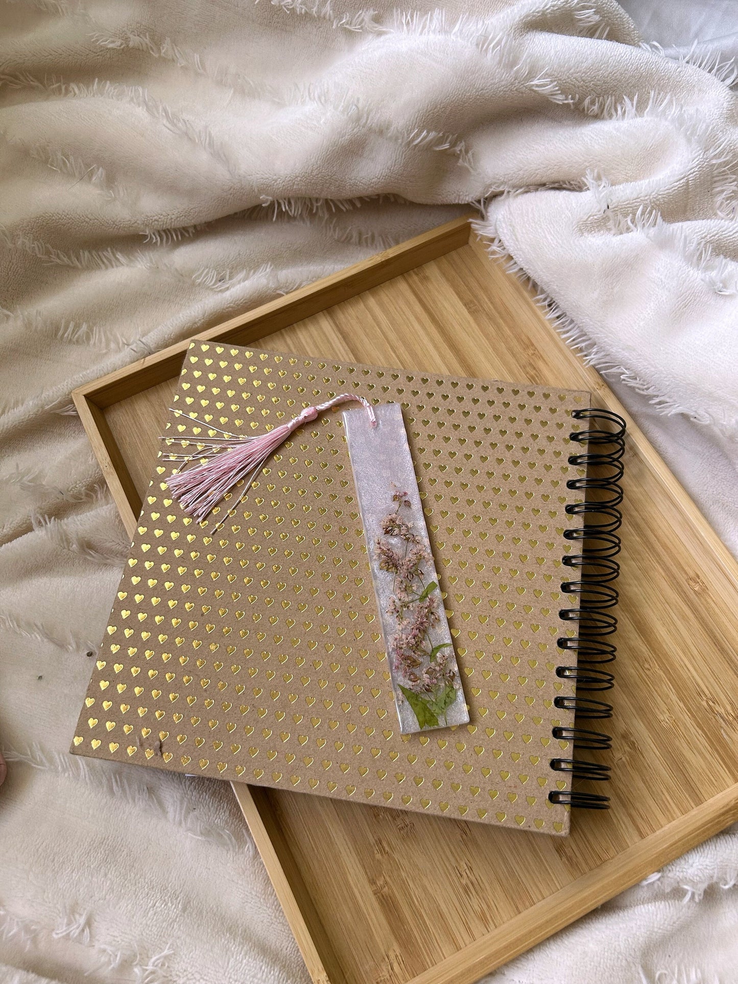 Handmade Pink Floral Bookmark