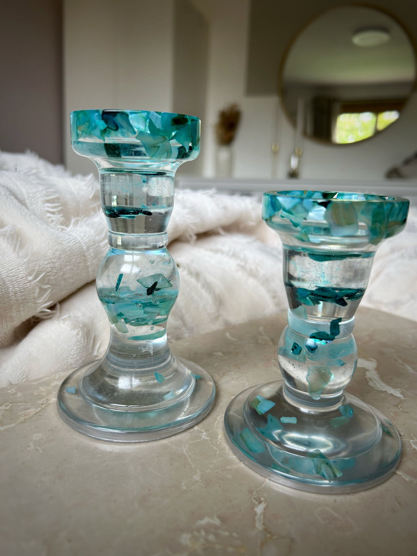 Handmade Candlestick Holders Set Dinner Candles Tealight and Candlestick Holder for Stylish Home Decor Gift Idea For Her Christmas Gift Idea