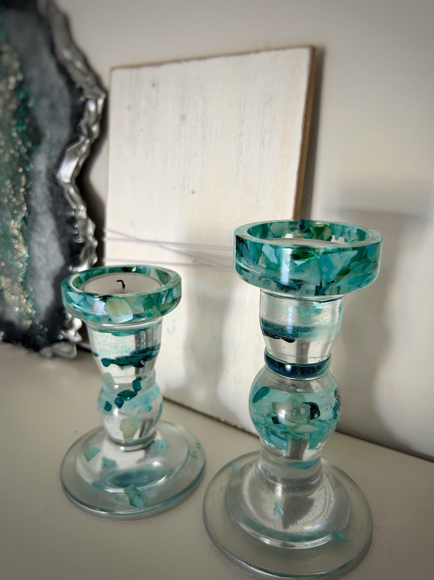 Handmade Candlestick Holders Set Dinner Candles Tealight and Candlestick Holder for Stylish Home Decor Gift Idea For Her Christmas Gift Idea