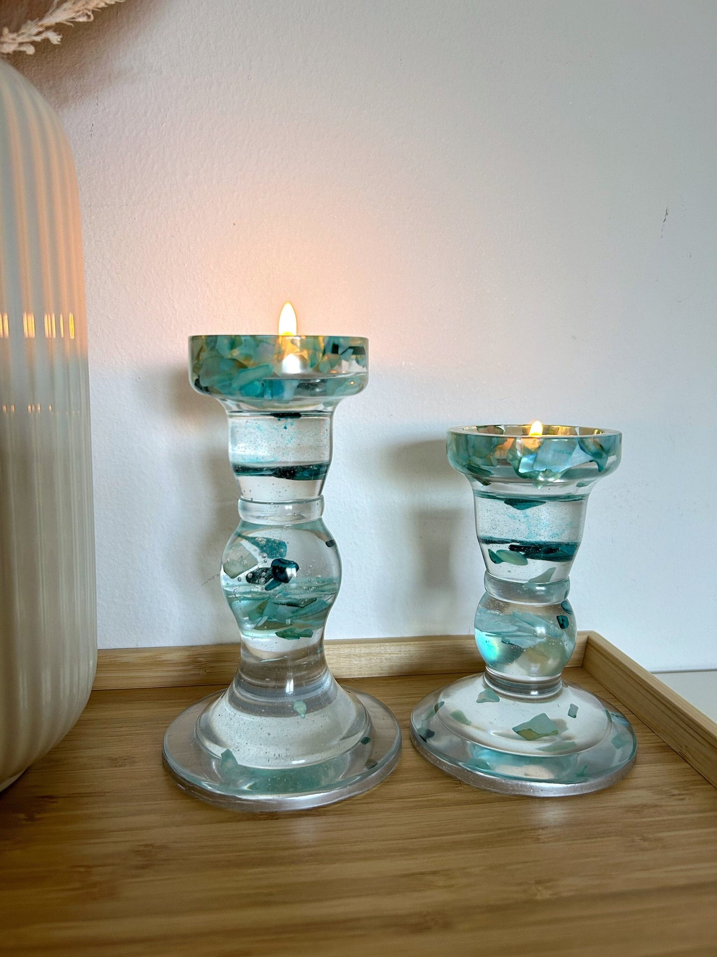 Handmade Candlestick Holders Set Dinner Candles Tealight and Candlestick Holder for Stylish Home Decor Gift Idea For Her Christmas Gift Idea