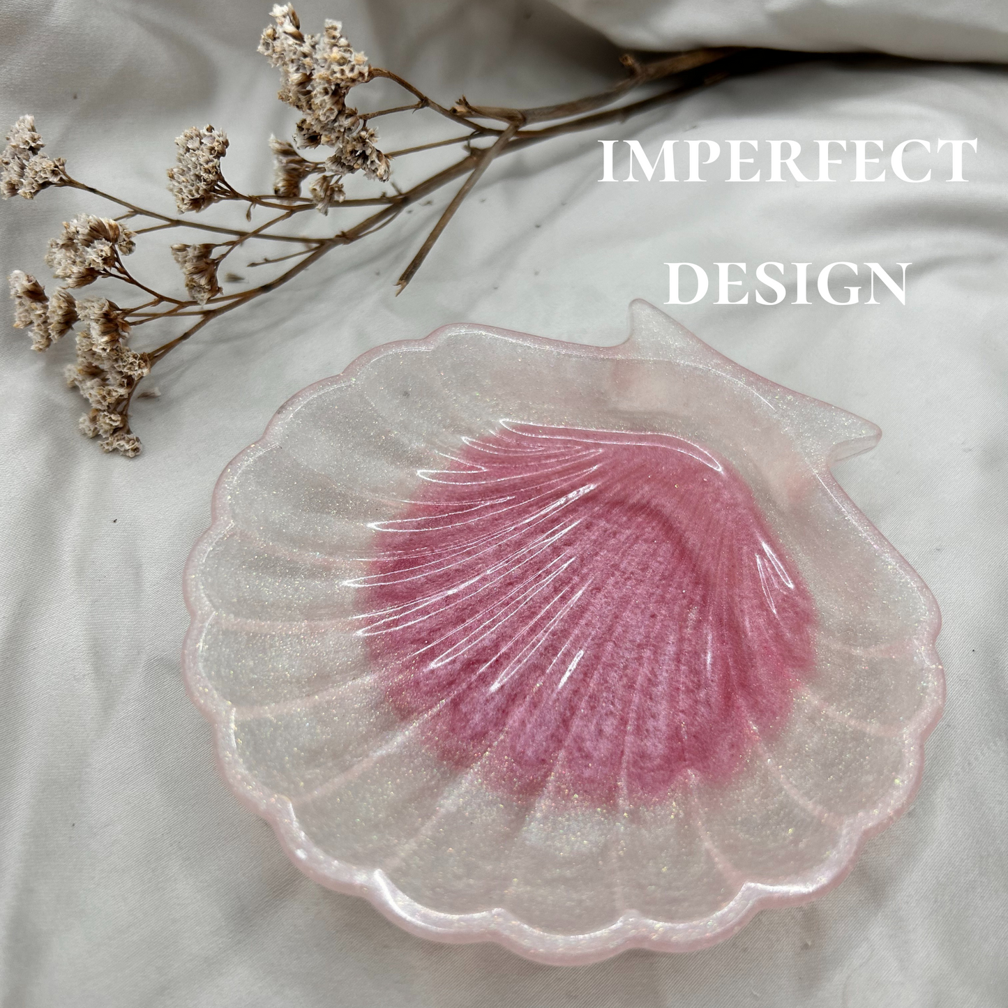 CLEARANCE! Imperfect Pink Seashell Ring Holder