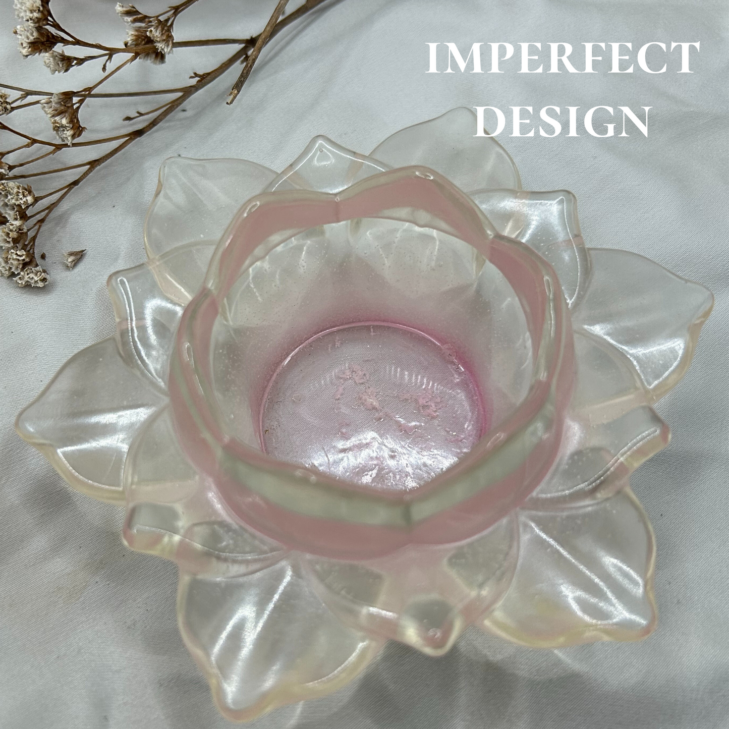 CLEARANCE! Imperfect Lotus Candle Holder