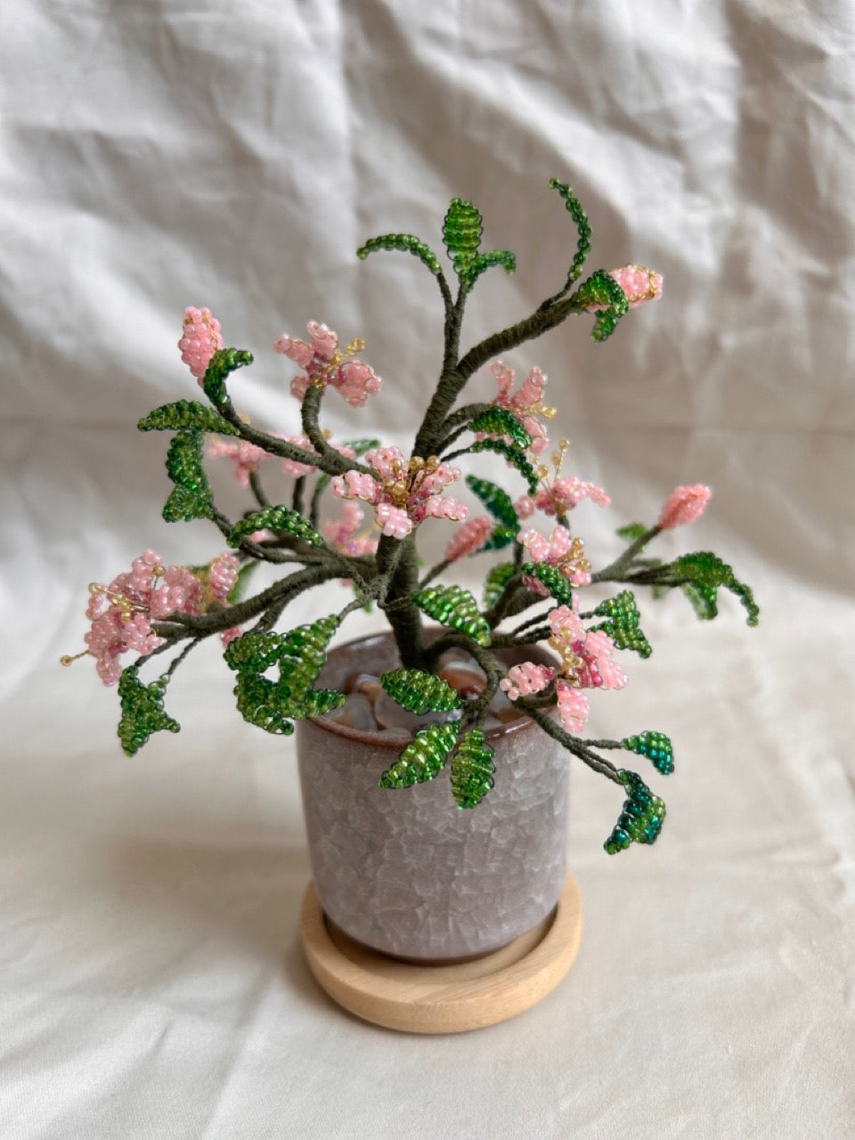 Beaded Pink Flower Bouquet