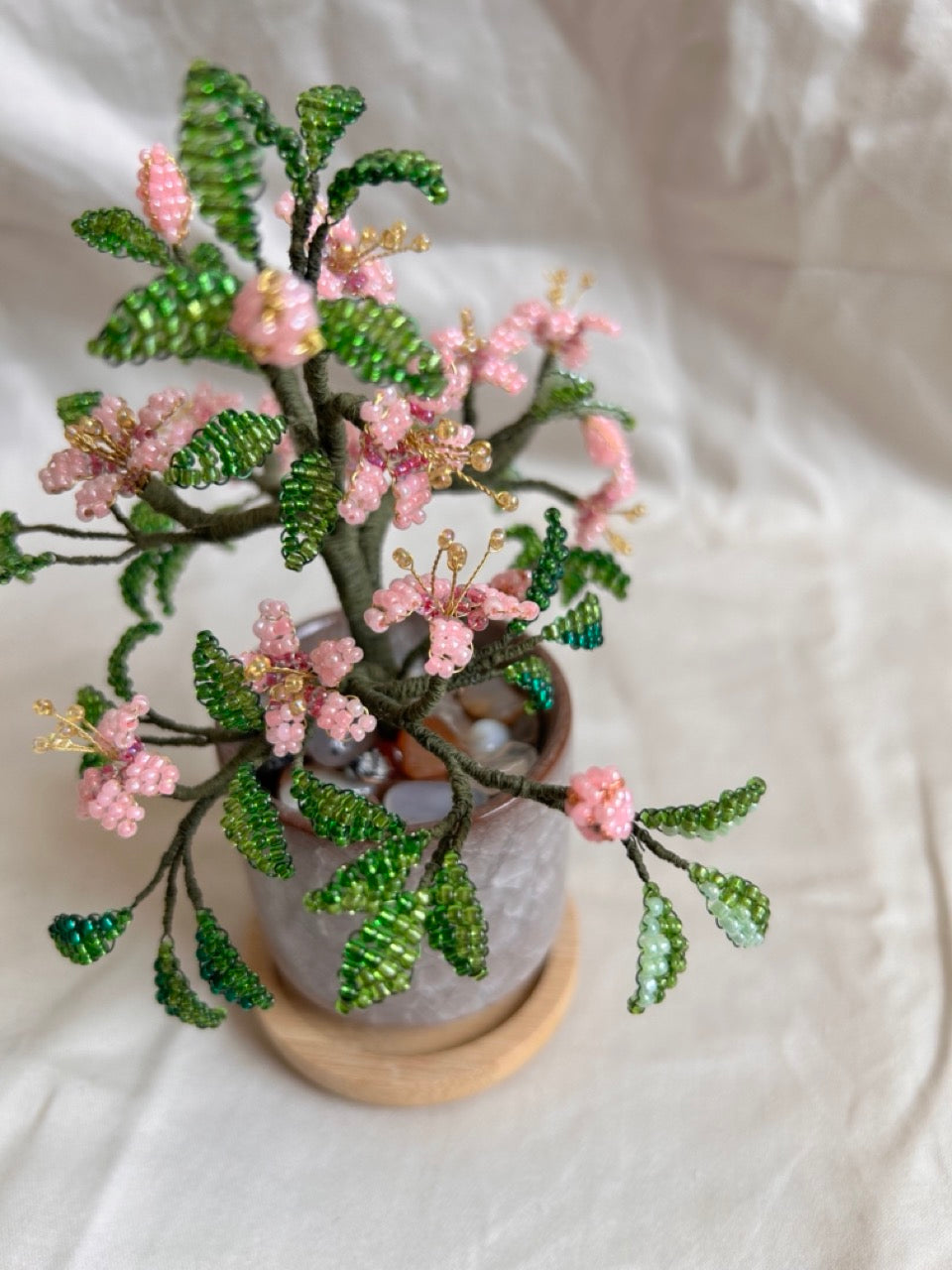 Beaded Pink Flower Bouquet