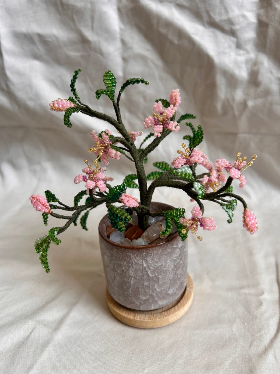 Beaded Pink Flower Bouquet