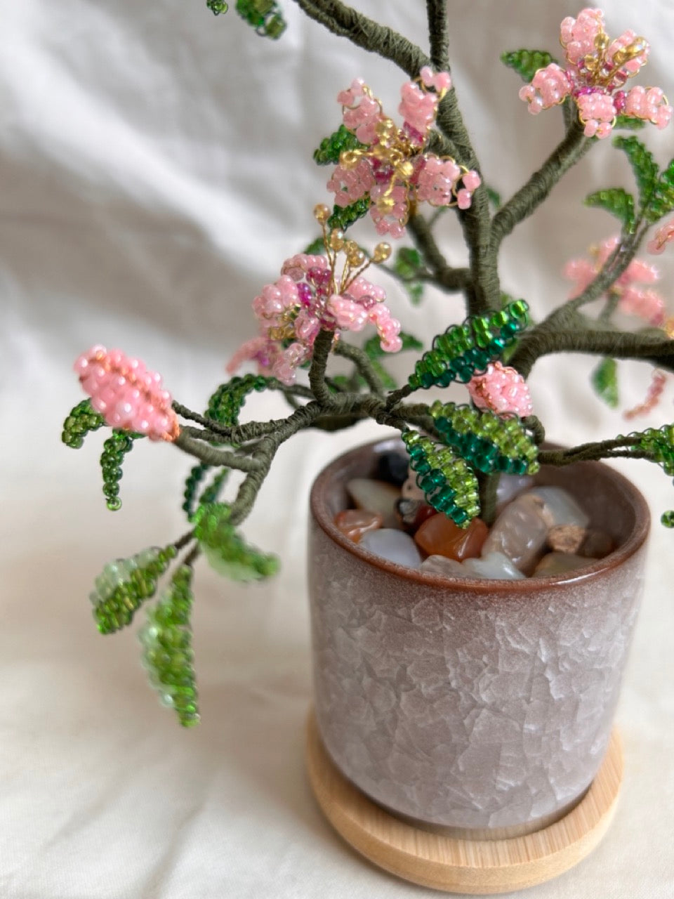 Beaded Pink Flower Bouquet