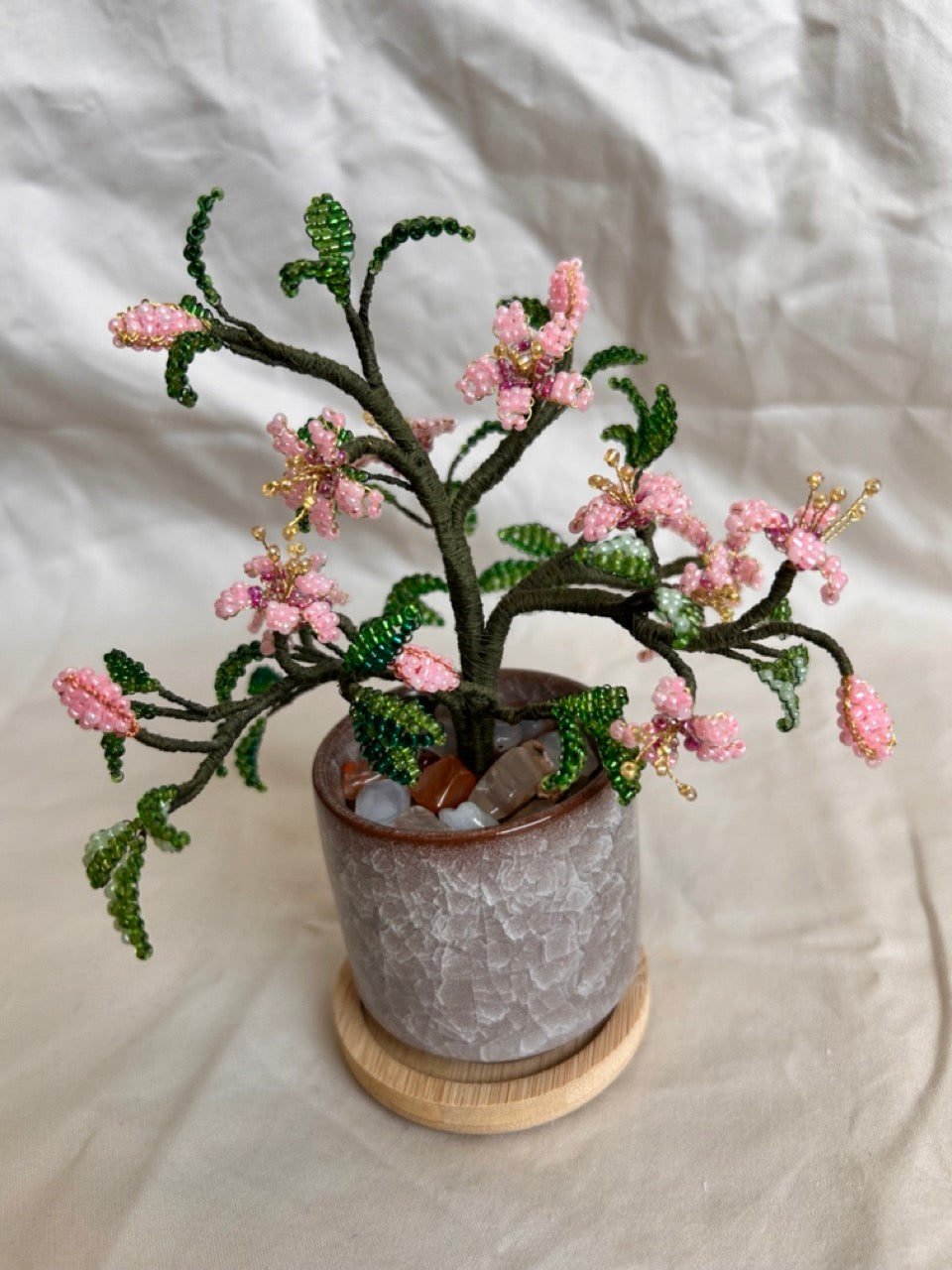 Beaded Pink Flower Bouquet