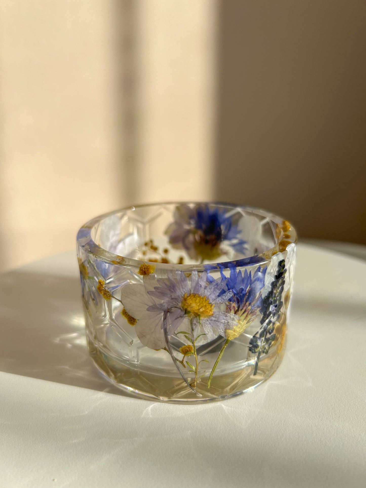 Floral Resin Bee Jar