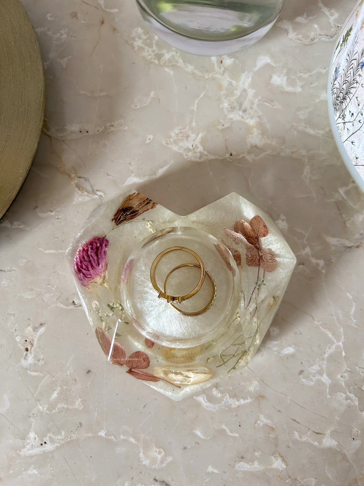 Diamond Resin Heart Ring and Candle Holder
