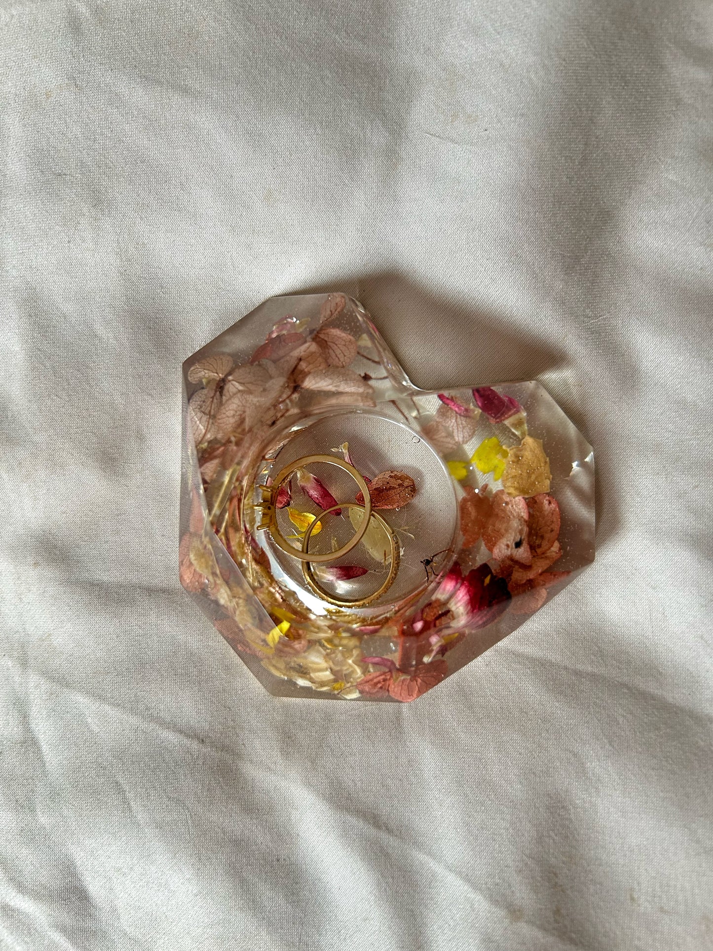 Diamond Resin Dried Flower Candle and Ring Holder