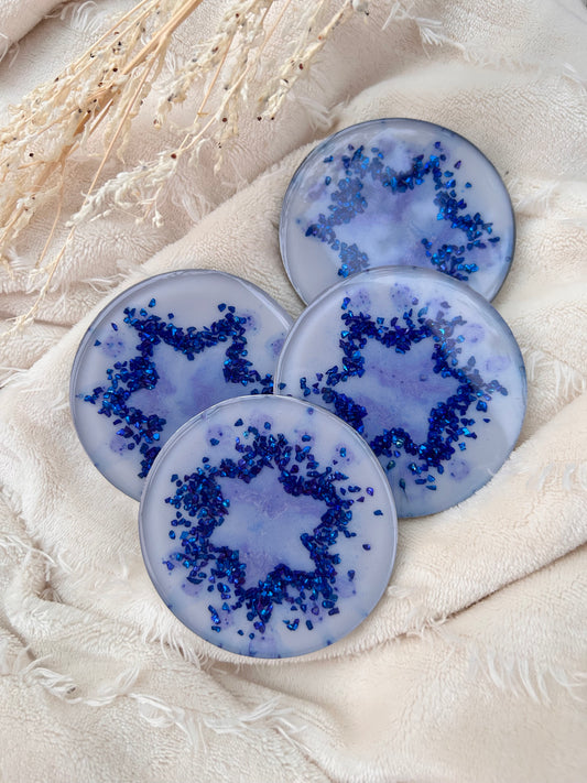 I Support Israel: Jewish Star Coaster Set