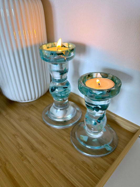 Handmade Candlestick Holders Set Dinner Candles Tealight and Candlestick Holder for Stylish Home Decor Gift Idea For Her Christmas Gift Idea